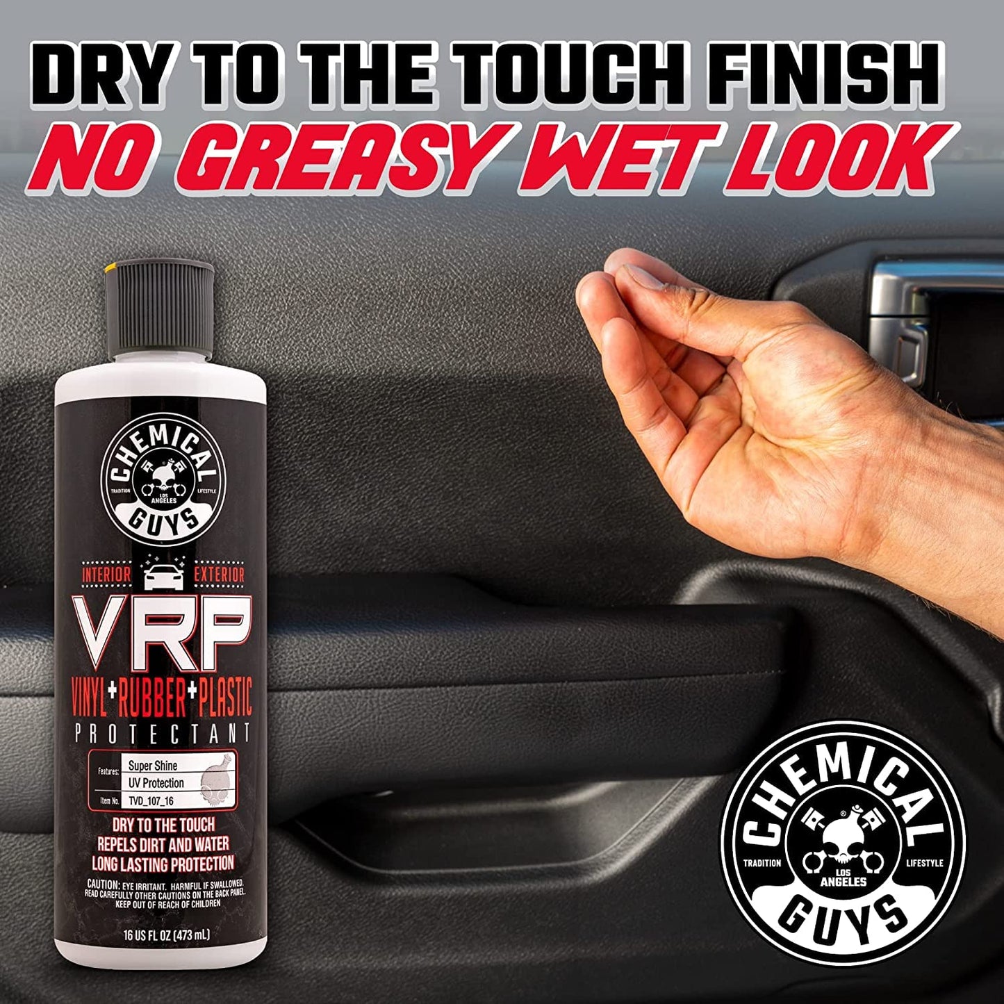 Chemical Guys TVD_107_32 VRP Vinyl, Rubber and Plastic Non-Greasy Dry-to-the-Touch Long Lasting Super Shine Dressing for Tires, Trim and More, Safe for Cars, Trucks, SUVs, RVs & More, 32 fl oz