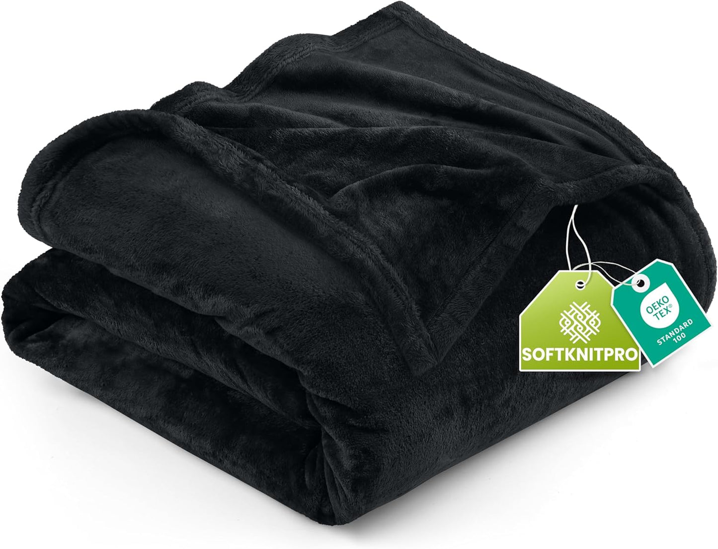 Utopia Bedding Fleece Blanket - Ultra Soft & Warm Queen Size (90x90 Inches) | Cozy All-Season Home Decor in Black