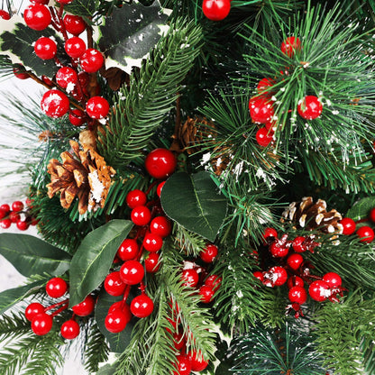DR.DUDU 12 Pack Artificial Berry Twigs for Christmas Tree Decoration, DIY Christmas Red Berry Stems for Crafts Wreath Garland Ornaments, 6 Designs