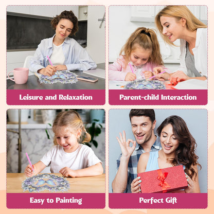GHHKUD Butterfly Diamond Art Hanging Kits for Adults, DIY Double Sided Diamond Painting Hanging Heart, Special Shaped Acrylic Ornaments Pendants for Window Home Garden Wall