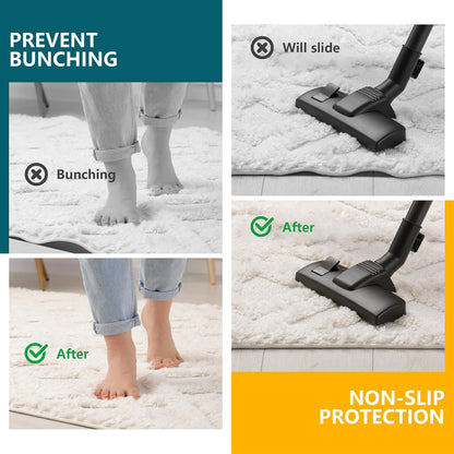 Skiennix Non-Slip Rug Pad Gripper - Extra Thick 2x3 Feet Anti-Skid Mat for Hardwood Floors