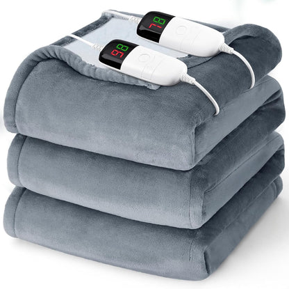 84" 90" 10 8 Heated Electric Blanket Queen Size - x Heating Blanket with Dual Control, Heating Levels & Hours Auto Off