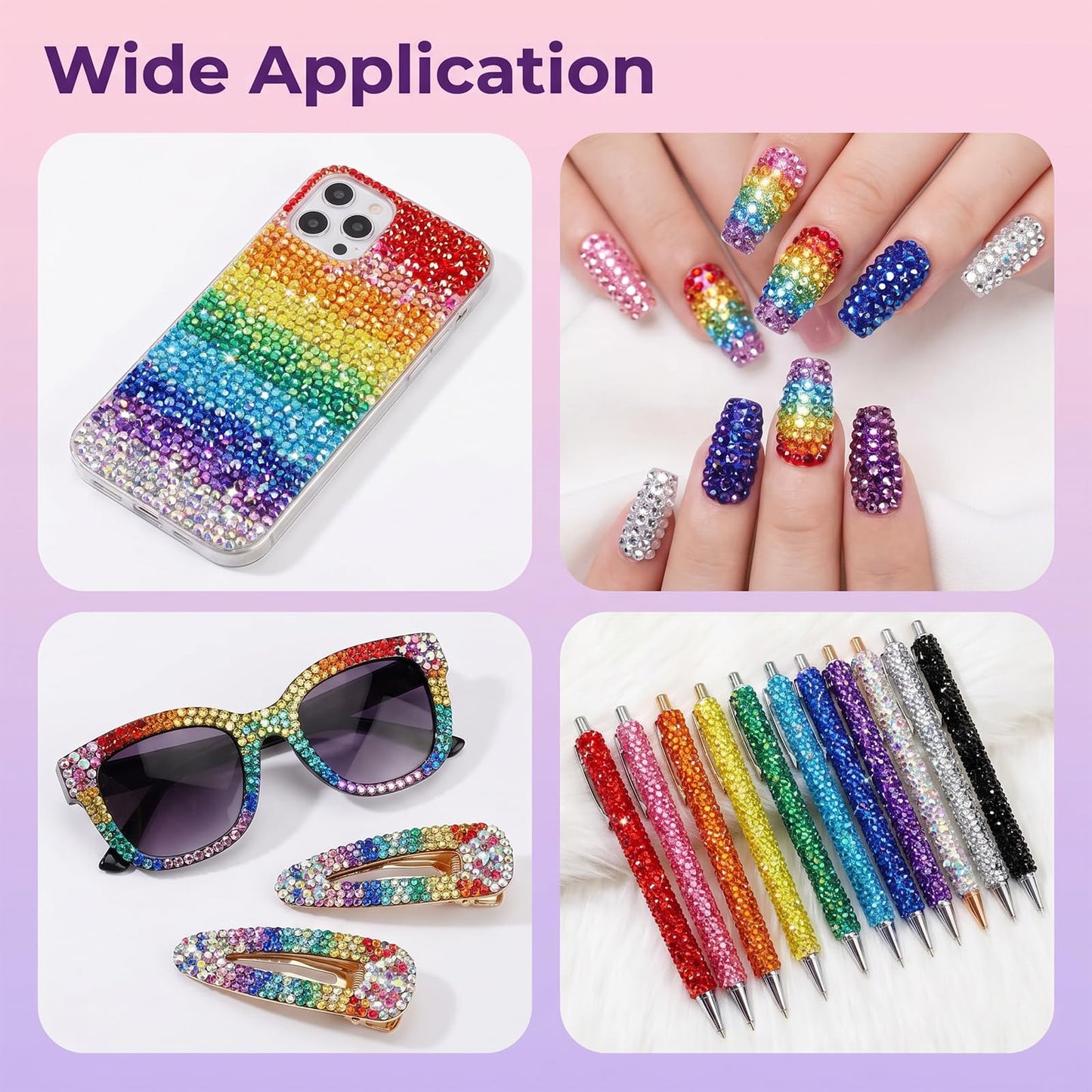 30000 Pcs Resin Jelly Rhinestones for Bedazzling, 24 Colors 3mm Flatback Rhinestones Kit with 3 Craft Glues & Tools, All-in-One Bedazzler Kit for Tumblers, Clothes, Crafts
