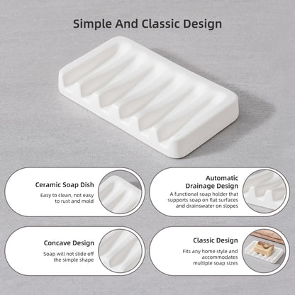 Agyiuns Ceramic Bathroom Accessories Set, Lotion Soap Dispenser and Toothbrush Holder Set, Soap Dish, Apothecary Jars,4 Pieces for Home Modern Bathroom Decor Vanity Countertop(White Set - Liquid)