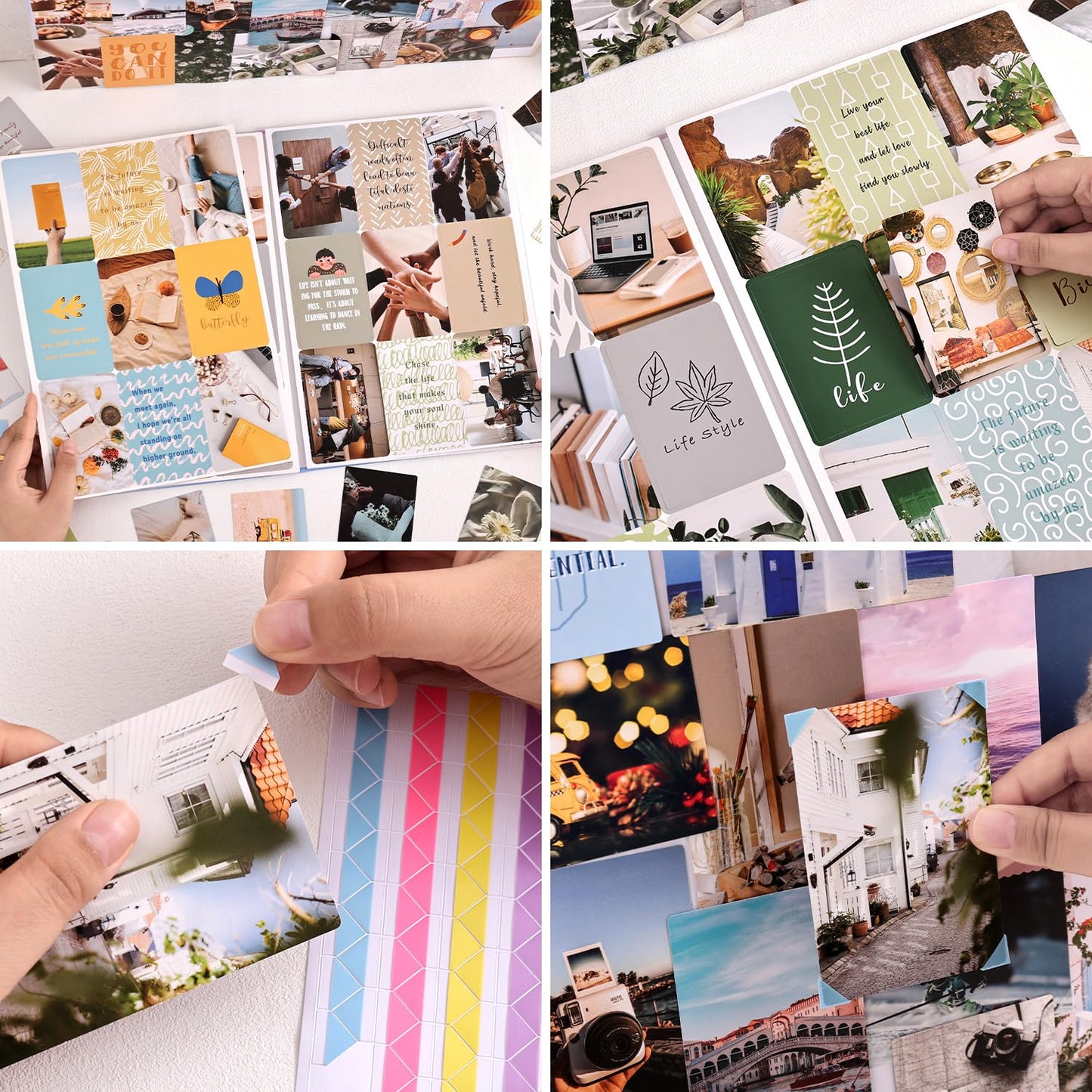 Vision Board Book, 1400+ Inspirational Pictures Quotes & Stickers, Vision Board Kit for Women, Magazine Pictures for Vision Board, Realize Dreams and Create Life Goals, Collage Book for Manifestation