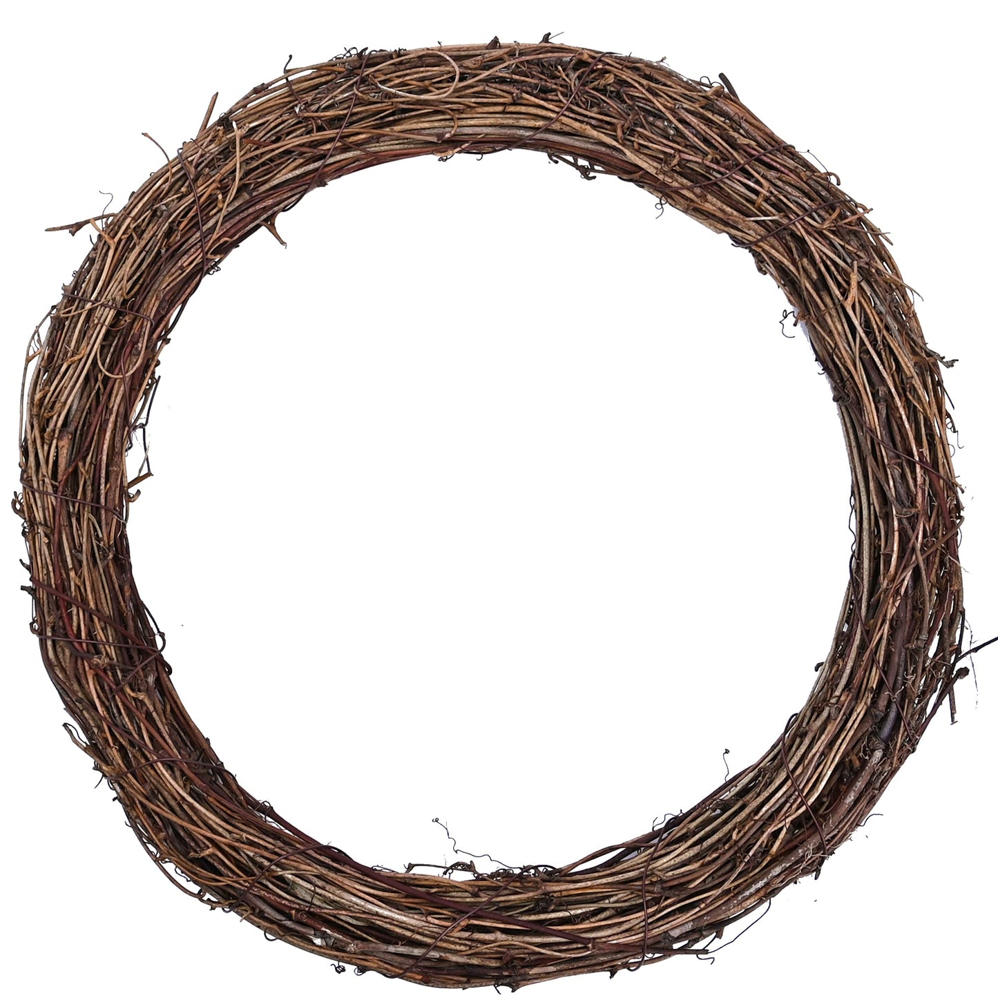Byher Grapevine Wreath, 2 PCS 12 Inch Natural Vine Wreath for Crafts (Wreath Frame)
