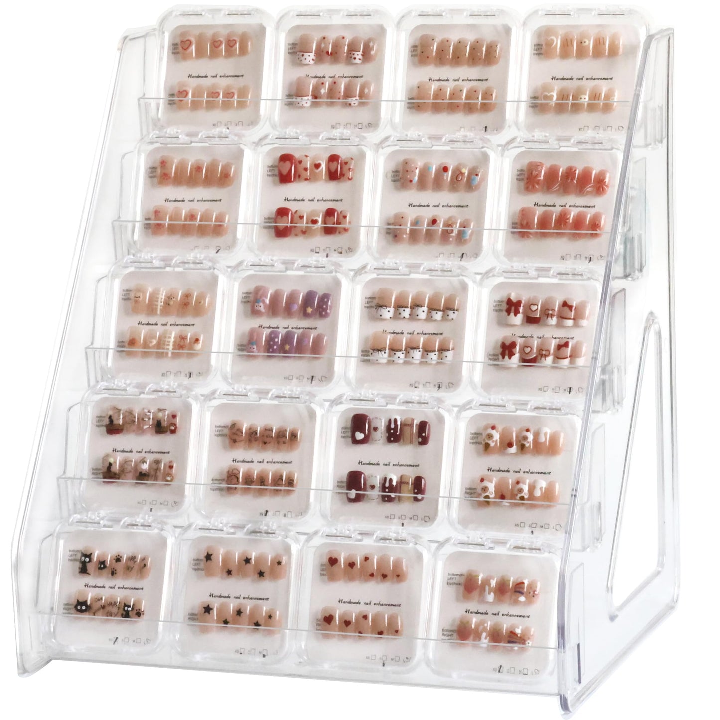 5 Tier Card Stand, 2 Pack Clear Card Display for Greeting Cards, Postcards, Stickers,Sports Cards,Trading Card,Tiered display rack,Retail Photos Shelf for Vendors Craft Collection Show (2Pack-5Tier)