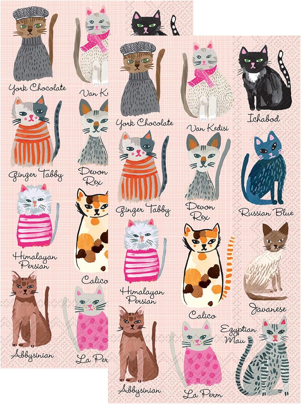 IHR Ideal Home Range 3-Ply 16 Count Set 2 Ideal Home Range Paper Cool Cats, Guest Towel Napkins