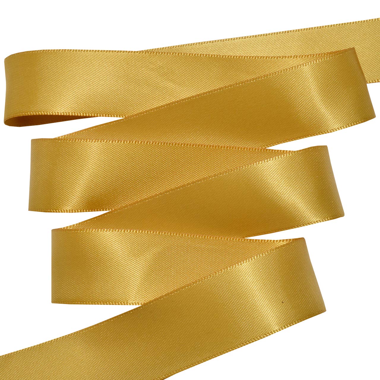 Morex Ribbon Double Face Satin Ribbon, 7/8"" x 50 Yd, Dijon, Silk Ribbons for Gift Wrapping, Birthday Gifts, Satin Dress for Women, Crafts, Wedding