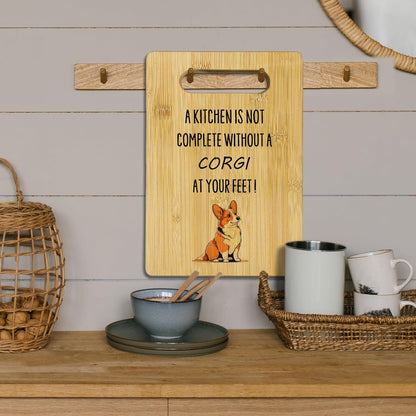 Corgi Gifts for Corgi Lovers, Corgi Cutting Board, Kitchen Decor, Bamboo Cutting Board for Kitchen