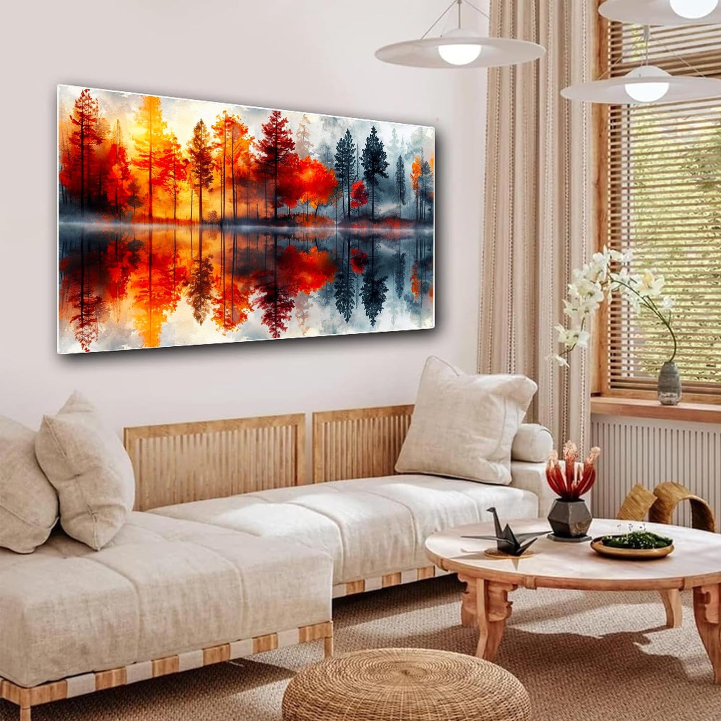 igoodom Large Diamond Painting, Landscape Large Diamond Art Kits for Adults, Full Drill Round Big Diamond Painting, DIY Gem Art and Crafts for Home Wall Decor Gift 27.5 X 15.7inch