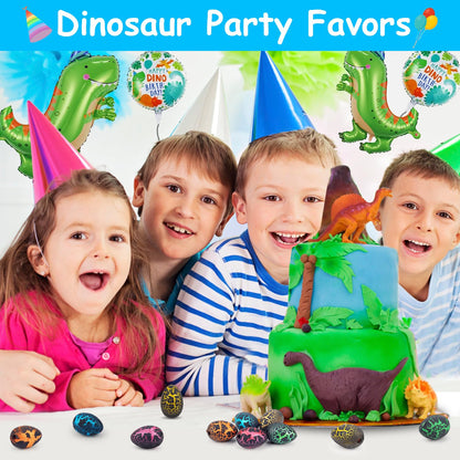 60PCS Small Hatching Dinosaur Eggs for Dinosaur Birthday Party Favors Summer Goodie Treat Bag Stuffers Classroom Carnival Prizes Bulk Pinata Fillers Novelty Grow in Water Dino Eggs with Toys Inside