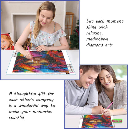 SKRYUIE 5D Large Diamond Painting Kits Train - DIY Diamond Art Kits for Adults Scenery, Full Round Drill - Crystal Embroidery Cross Stitch - Craft for Wall & Office Decor - 12x30 inch / 30x80 cm