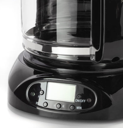 Dominion 15-Cup Deluxe Digital Drip Coffee Maker, Programmable, Auto Keep Warm, Anti-Drip, Black
