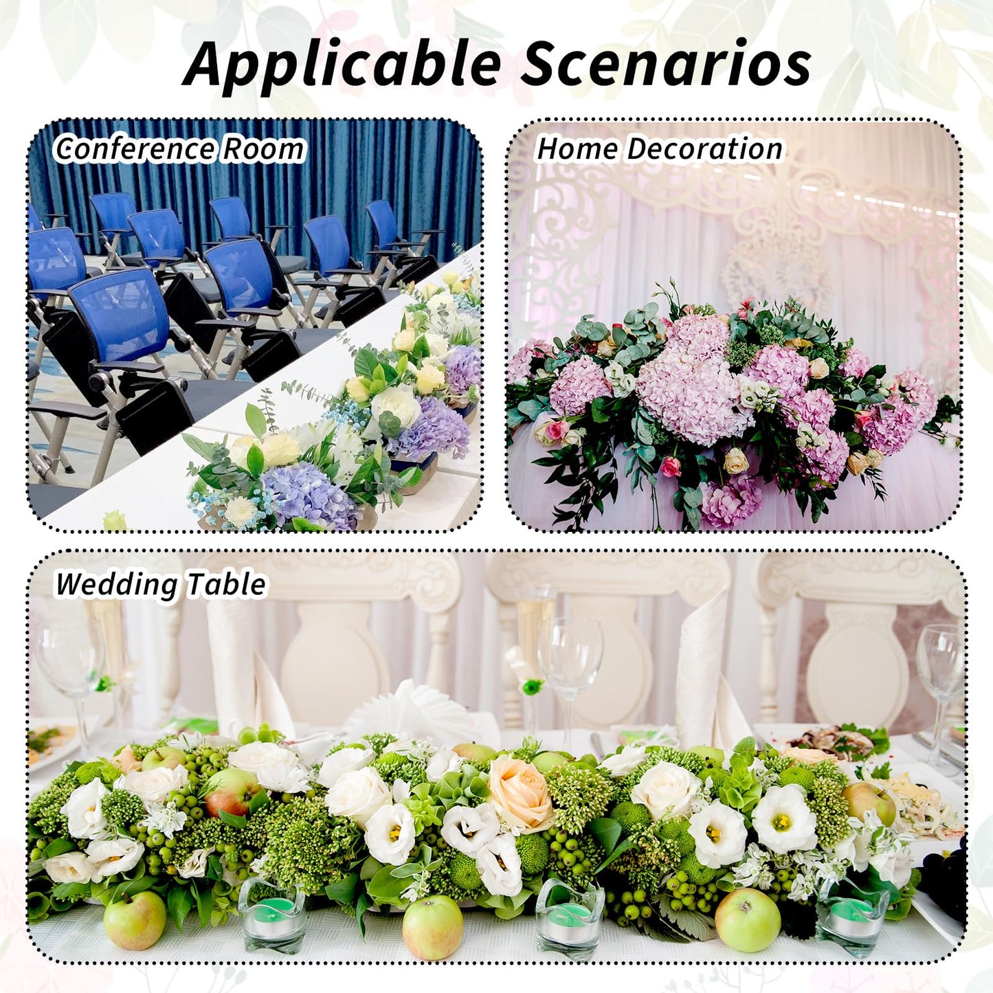 Kifmurase 10PCS Floral Foam Bowls, 10.8 × 5.4 × 1.5 inch Rectangle Wet Floral Foams Base Tray, Green Foam Block Container, Flower Arrangements Supplies for Table Party Wedding Festival Flower Decor