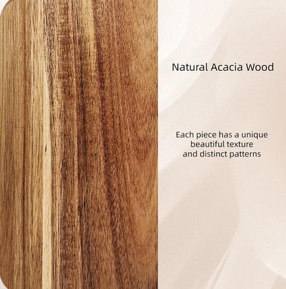 14''X10'' ZeQi Acacia Wood Cutting Board with Handle / Charcuterie Board/Serving Board/Cheese, Bread, Vegetables