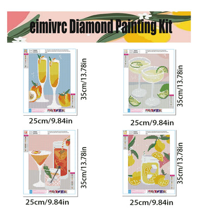 eimivrc 4 Pcs Diamond Painting Kits for Adults-Diamond Art Kits for Adults,DIY Painting for Adult Full Drill Diamond Painting Kits for Home Wall Decor(10x13.8 inch)