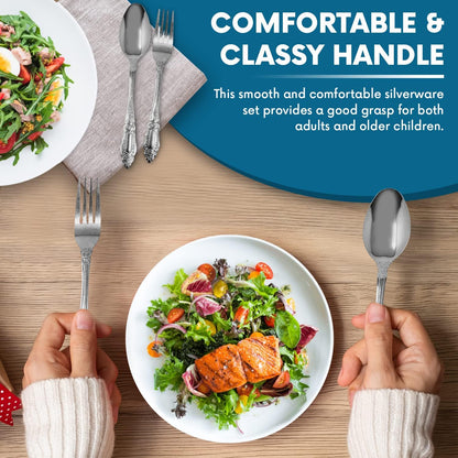 Stainless Steel Dinner Spoons, Table Spoons Flatware Set of 12
