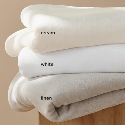 Bedsure GentleSoft Fleece Bed Blanket - Plush, Lightweight, Cozy Luxury in Full Size White | 84x90 Inches
