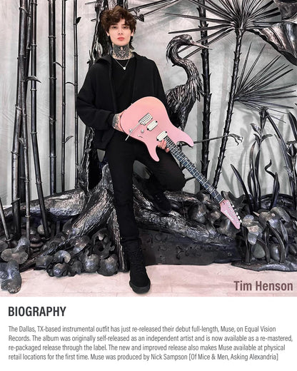 Ibanez TOD10N Tim Henson Nylon Acoustic-Electric Guitar - Transparent Black Flat Bundle with Case, Tuner, Strap, Strings, Picks, Austin Bazaar Instructional DVD, and Polishing Cloth