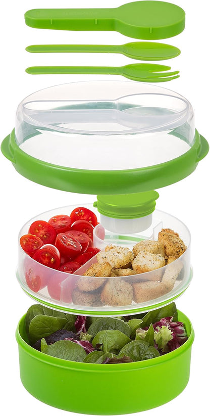 Progressive Prep Solutions On the Go Hand Held Lunch Box/Salad Bowl - Green