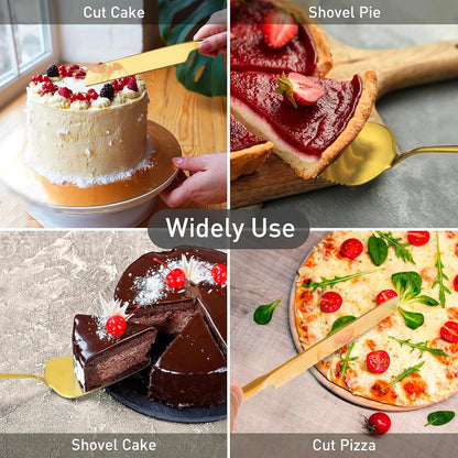 2Pcs Wedding Cake Knife and Server Set, Premium Stainless Steel Cake Cutter, 10.63" Knife and 9.25" Pie Server