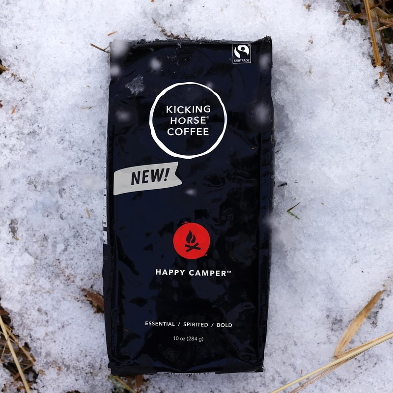 Kicking Horse Happy Camper Ground Coffee, 10 Ounce - Certified Organic, Fairtrade, Kosher Coffee