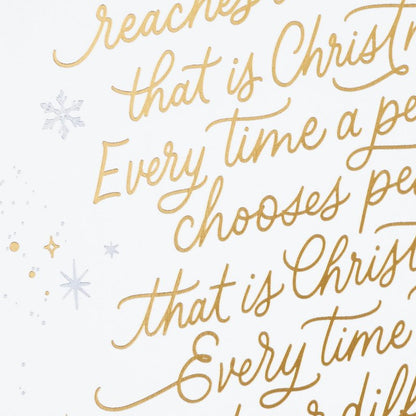 Hallmark Spiritual Boxed Christmas Cards (16 Cards and Envelopes) Gold and White, That is Christmas