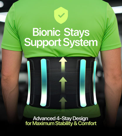 5XL Plus Size Back Brace – Adjustable Lumbar Support for Women & Men | Lower Back Pain Relief & Injury Prevention | Discreet Under-Clothes Belt for Big, Tall, Obese & Overweight Individuals