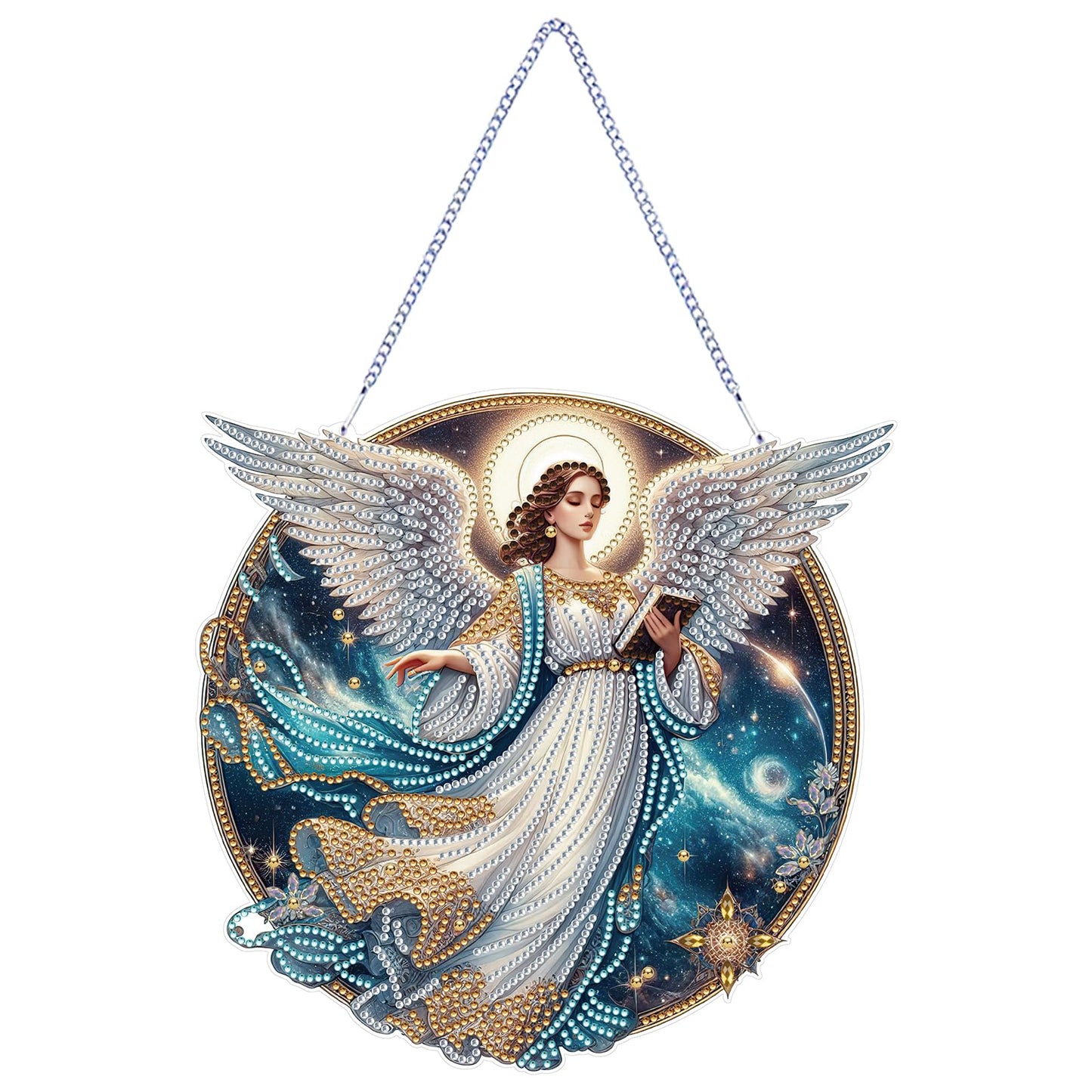ARTopet DIY Diamond Pendant Ornament - Special Shaped Crystal Art Painting - Hanging Single Sided Ornament for Home Garden Wall Door Decor - Angel