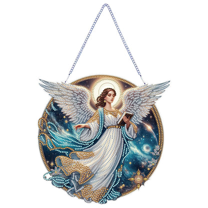 ARTopet DIY Diamond Pendant Ornament - Special Shaped Crystal Art Painting - Hanging Single Sided Ornament for Home Garden Wall Door Decor - Angel