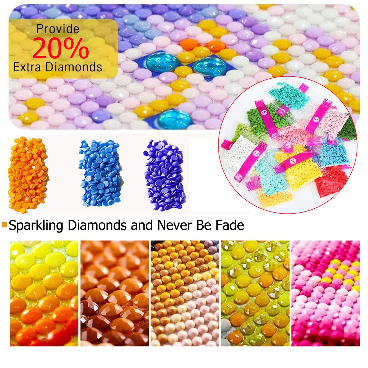 JATOK 5D Diamond Painting Kits for Adults (35.5x15.7in) DIY Large City Night Landscape Full Round Drill Embroidery Pictures Arts Paint by Number Kits Diamond Painting Kits for Home Wall Decor