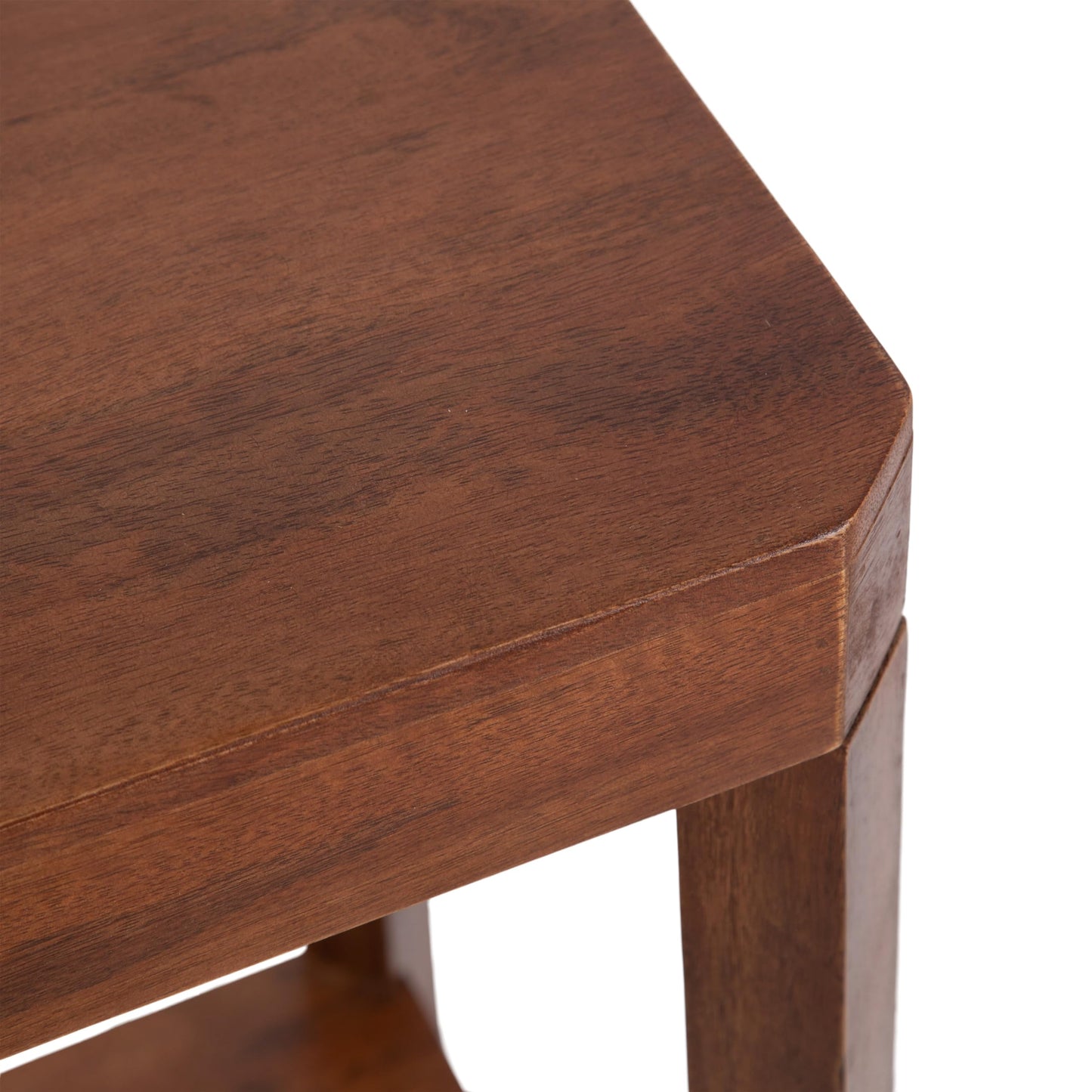 Kate and Laurel Talcott Modern Rectangle Wood Console Table; 36 x 14 x 33; Walnut Brown; Transitional Decorative Two-Tier Entryway Table for Use as a Behind Couch Table or a Bedroom Accent