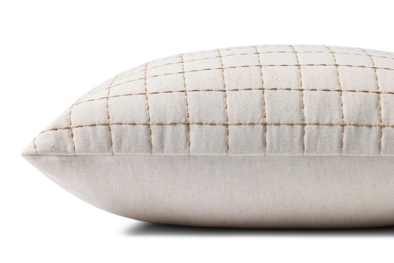 Loloi Magnolia Home by Joanna Gaines Hattie Collection PMH0075 Natural 13'' x 21'' Cover Only Pillow