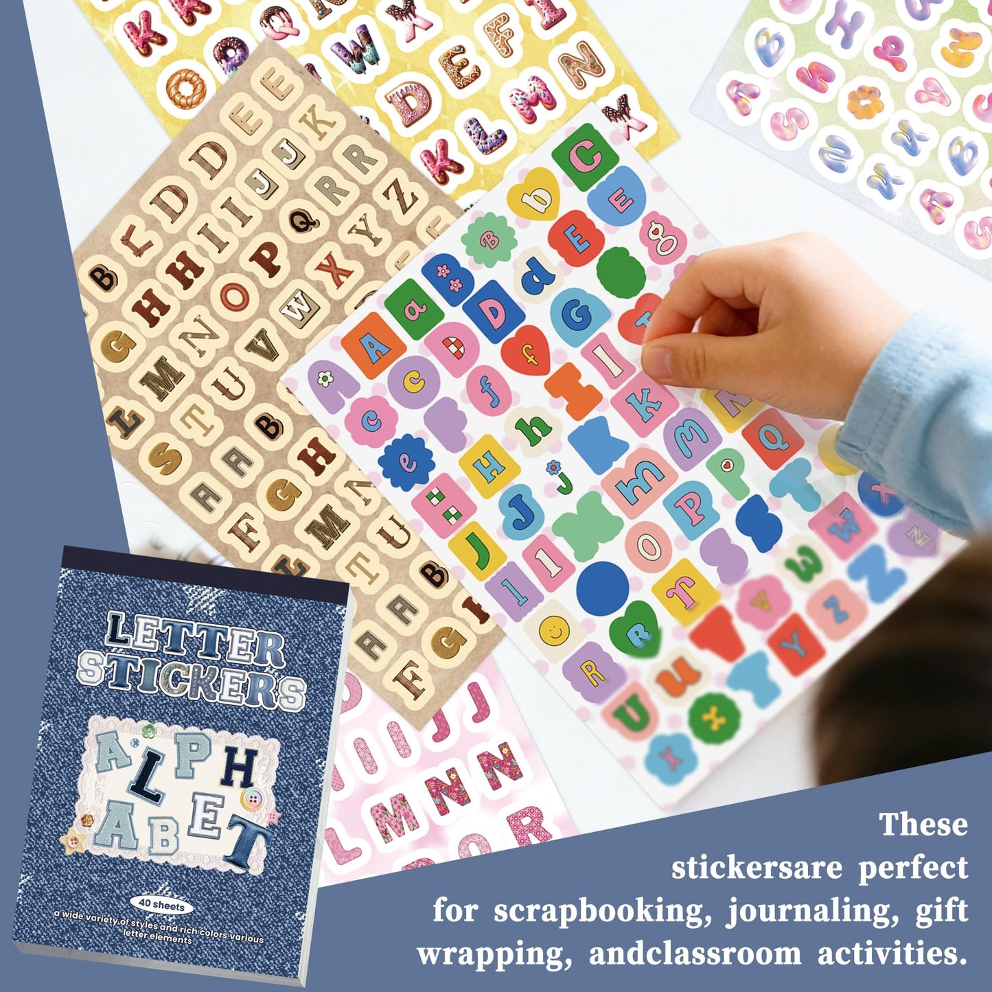 3000+ Pcs Alphabet & Number Letter Stickers for Scrapbooking & Journaling, Vinyl Adhesive Sticker Letters for Scrapbook Supplies, DIY Crafts, Decorative Projects & Personalization