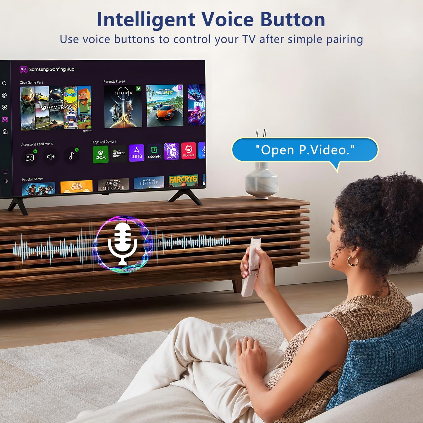 Voice Remote Control Replacement for Hisense Smart Google TV，Compatible with Hisense QLED UHD Mini-LED ULED Google TVs