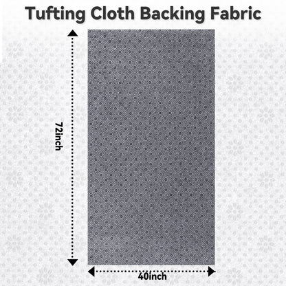 Pllieay 72x40 Inch Non Slip Final Backing Cloth, Vinyl Primary Tufting Cloth Backing Fabric, Non Slip Pad with Plum Blossom Pattern for Carpets Rug Tufting Gun Cushion Punch Needle