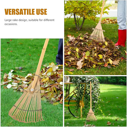 Yardwe Yard Leveling Rake Leaf Scoops, Hand Rakes Short Handle Rake for Gardening and Lawn Tools