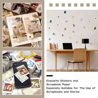 Daoeny 450 Pieces Washi Sticker Set, 9 Set Scrapbooking Diary Planner Album Diary Notebook, Scrapbooking Sticker Journaling Supplies for DIY Arts and Crafts Card Making Laptop Decoration