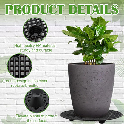ZYNERY 10 PCS Plant Level Pot Elevator, Planter Stands for Outdoor Plants, Pot Trays for Indoor and Outdoor