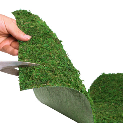 USMOLA Moss Roll, Dried Moss for Crafts, Moss Table Runner for Fairy Gardens, Wedding Woodland Decor, Preserved Moss Mat for Table Decoration (12" W x 60" L)