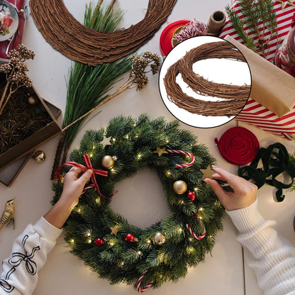 KUKLIPJIM 6 Pcs 12 Inch Natural Grapevine Wreath Set, Hand-Woven Vine Branch Wreaths for DIY Crafts, Christmas Decorations, Home & Event Styling