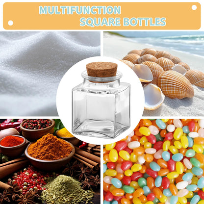 eispap 25Pcs 1.7oz Mini Glass Bottles, 50ml small Bottle, Jars with Wood Cork Stoppers, Wish Bottles, Message Bottle for Wedding Favors, Baby Shower Favors, DIY Craft (25)