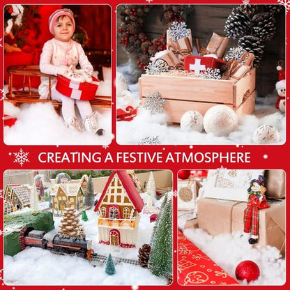 EIMMBD Artificial Snow - Fluffy Christmas Decor for Holiday Crafts | 12.4 Ounces