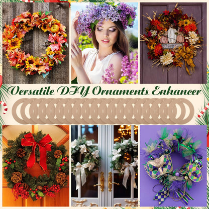 Sieral 40 Pcs Large Hanging Round Wreaths Round DIY Ornaments Wreath Form Bulk Cardboard Wreath Ring Wedding 4th of July 250th Anniversary Patriotic Wreaths for Craft DIY Holiday Decor (12 Inch)