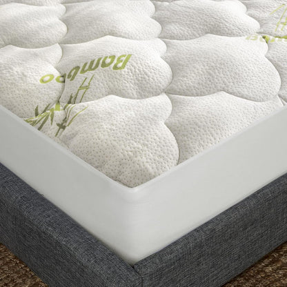 15-23 Inches Air Mattress Cover Twin Size, Thick Viscose Made from Bamboo Quilted Mattress Topper for Kids, Noiseless