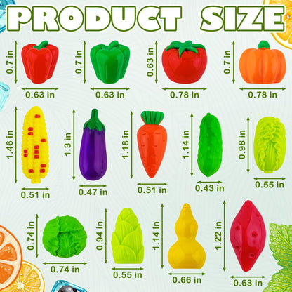 Kaiyuan Dynasty 60pcs Mini Resin Vegetable Figurines Miniature Vegetable Figurines Tiny Artificial Vegetables for DIY Art Crafts Cake Topper Miniature Landscapes Garden Home Kitchen Decoration