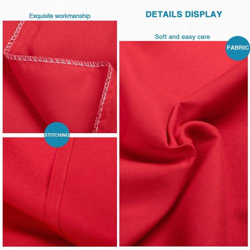 FLXXIE King Pillow Cases - Soft Microfiber Covers with Envelope Closure | Wrinkle & Stain Resistant, 20x36, Red