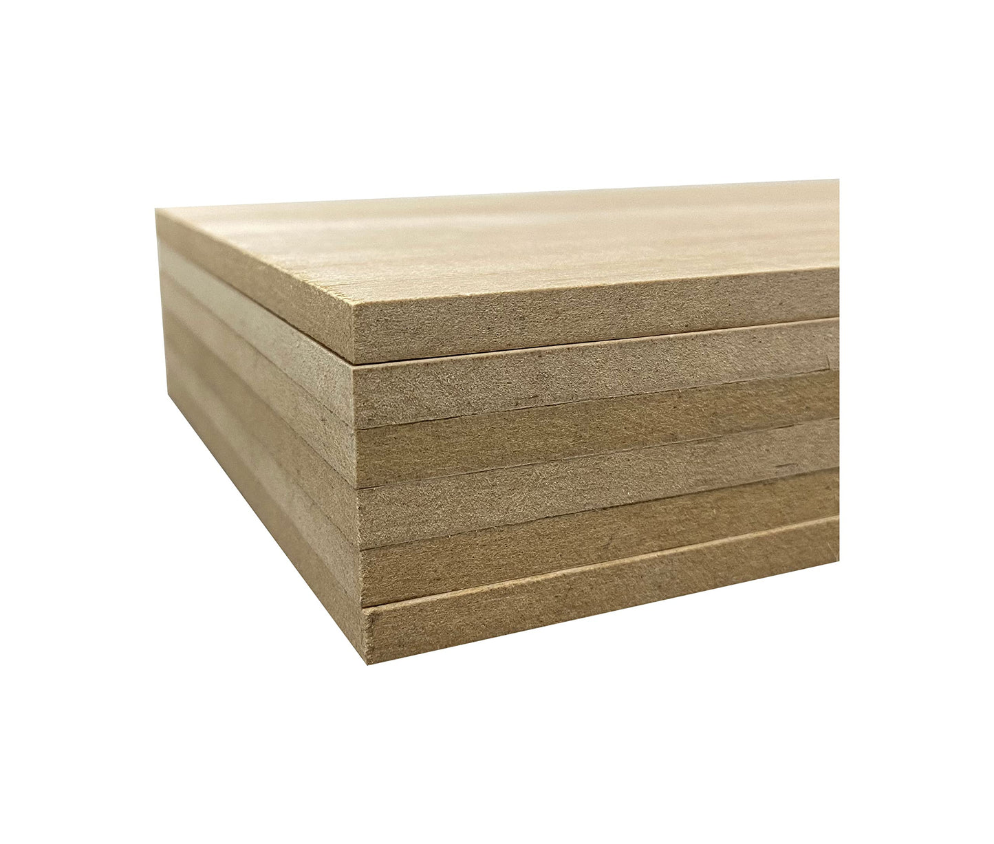 6 Pack Veneered MDF Double Sided Paulownia Wood,MDF Core,6.4mm 1/4th Inch, 5"x15" Chipboard Sheet, Unfinished Wooden Canvas Boards Signs for Crafts