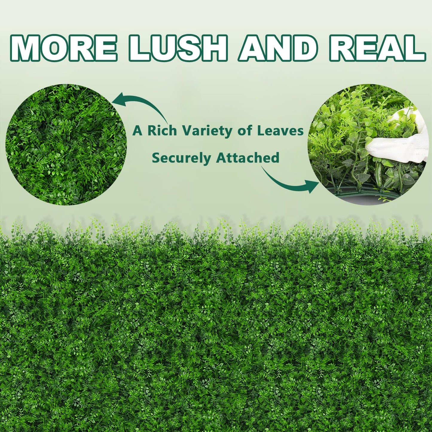 Yangrass Grass Wall Panels, 40"x120" (33.33 sqft) Artificial Boxwood Hedge Roll Privacy Screen, Green Wall Decor with UV Protection, Greenery Backdrop for Garden Indoor Outdoor Decor